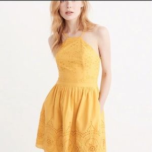 Abercrombie Yellow Eyelet Dress